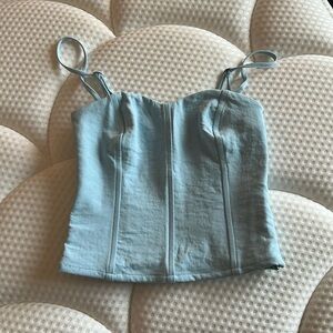 Abercrombie and Fitch Strapless Premium Crepe Corset Set Top XXS